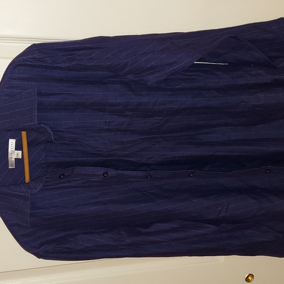 Geoffrey Beene long sleeve button down blue shirt Medium - Picture 2 of 4